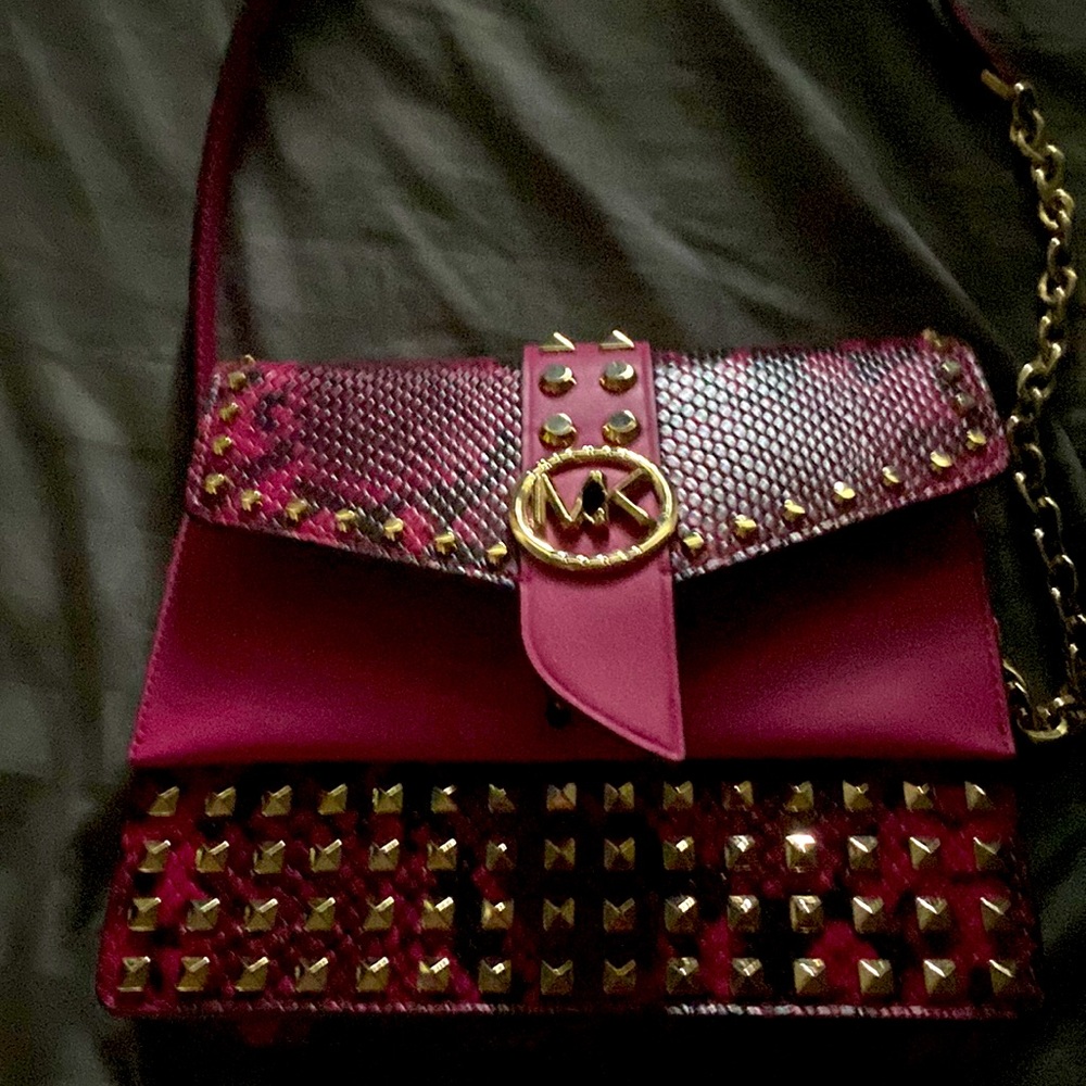 Like new michael kors studded purse.